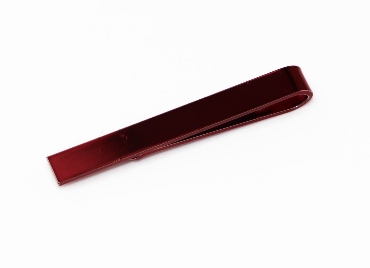 Mens Red Tie Clip Clasp