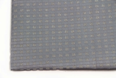 Mens Silver Striped Square Silk Pocket Square