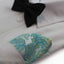Mens Turquoise And Silver Boho Paisley Silk Pocket Square