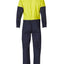 Mens Two Tone Coverall Regular Work Overalls Yellow Navy