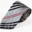 Mens White, Black & Red Plaid Striped Patterned 8cm Neck Tie