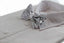 Mens White Sequin Patterned Bow Tie