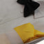 Mens Yellow Striped Silk Pocket Square