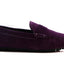 Mens Zasel Breeze Suede Leather Casual Dark Purple Slip On Boat Deck Shoes
