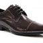 Mens Zasel Parker Brown Leather Lace Up Work Formal Dress Casual Shoes