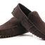 Mens Zasel Summer Boat Shoes Dark Brown Suede Casual Slip On Deck Grip Loafers