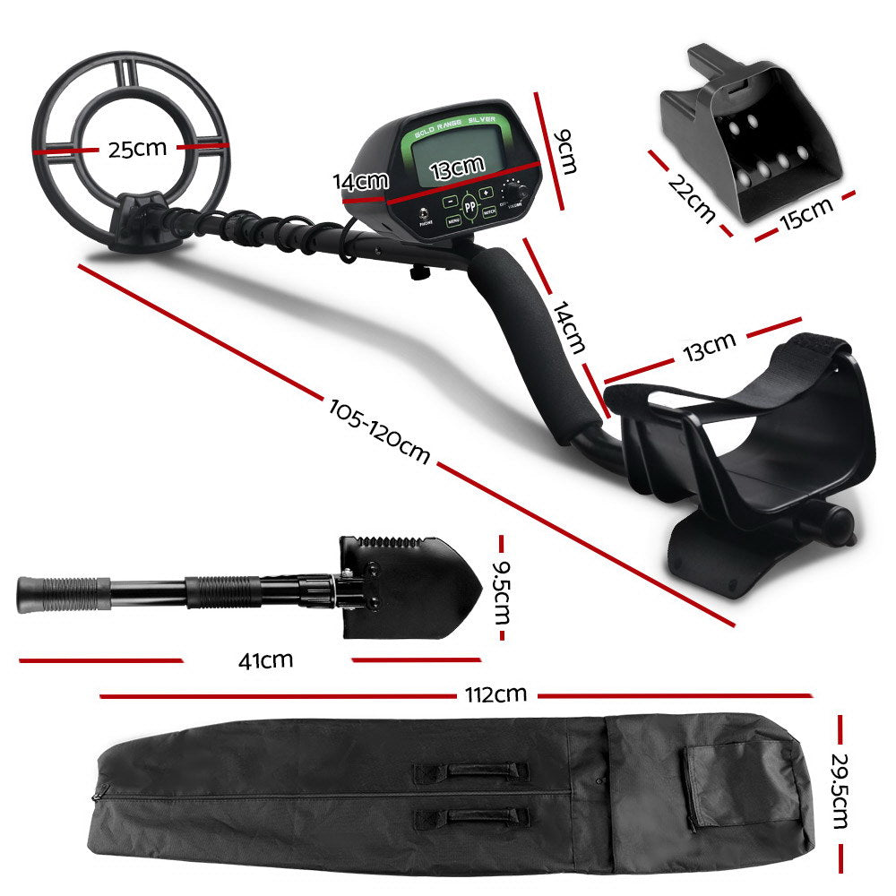Metal Detector 220MM Deep Sensitive Water Resistant Treasure Hunter Gold Digger Shovel