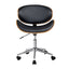 Artiss Wooden Office Chair Leather Seat Black