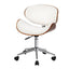 Artiss Wooden Office Chair Leather Seat White