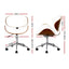 Artiss Wooden Office Chair Leather Seat White