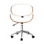 Artiss Wooden Office Chair Leather Seat White