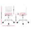 Artiss Ergonomic Office Chair Armless Study Chair Height Adjustable for Girls Boys Teens Pink