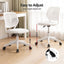 Artiss Ergonomic Office Chair Armless Study Chair Height Adjustable for Girls Boys Teens White