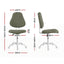 Artiss Armless Office Chair Ergonomic Soft Fleece Height Adjustable Vanity Desk Chair Green