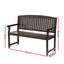Gardeon Outdoor Garden Bench Wooden 2 Seater Lounge Chair Patio Furniture Brown