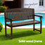 Gardeon Outdoor Garden Bench Wooden 2 Seater Lounge Chair Patio Furniture Brown