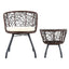 Gardeon 3PC Bistro Set Outdoor Furniture Rattan Table Chairs Patio Garden Cushion Brown