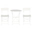 Gardeon 3PC Outdoor Bistro Set Steel Table and Chairs Patio Furniture White