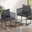 Gardeon 2PC Outdoor Dining Chairs Woven Rope Chair Patio Furniture Garden Steel
