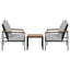Gardeon 3PC Outdoor Furniture Bistro Set Lounge Setting Chairs Table Patio Black