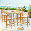 Gardeon 5-Piece Outdoor Bar Set Acacia Wood Bistro Patio Table Stools