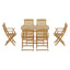 Gardeon Outdoor Dining Set 7 Piece Wooden Table Chairs Setting Foldable