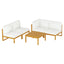Gardeon 4-Seater Outdoor Sofa Set Wooden Lounge Setting 5PCS