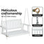 Gardeon Porch Swing Chair with Chain Garden Chair Outdoor Furniture Wooden White