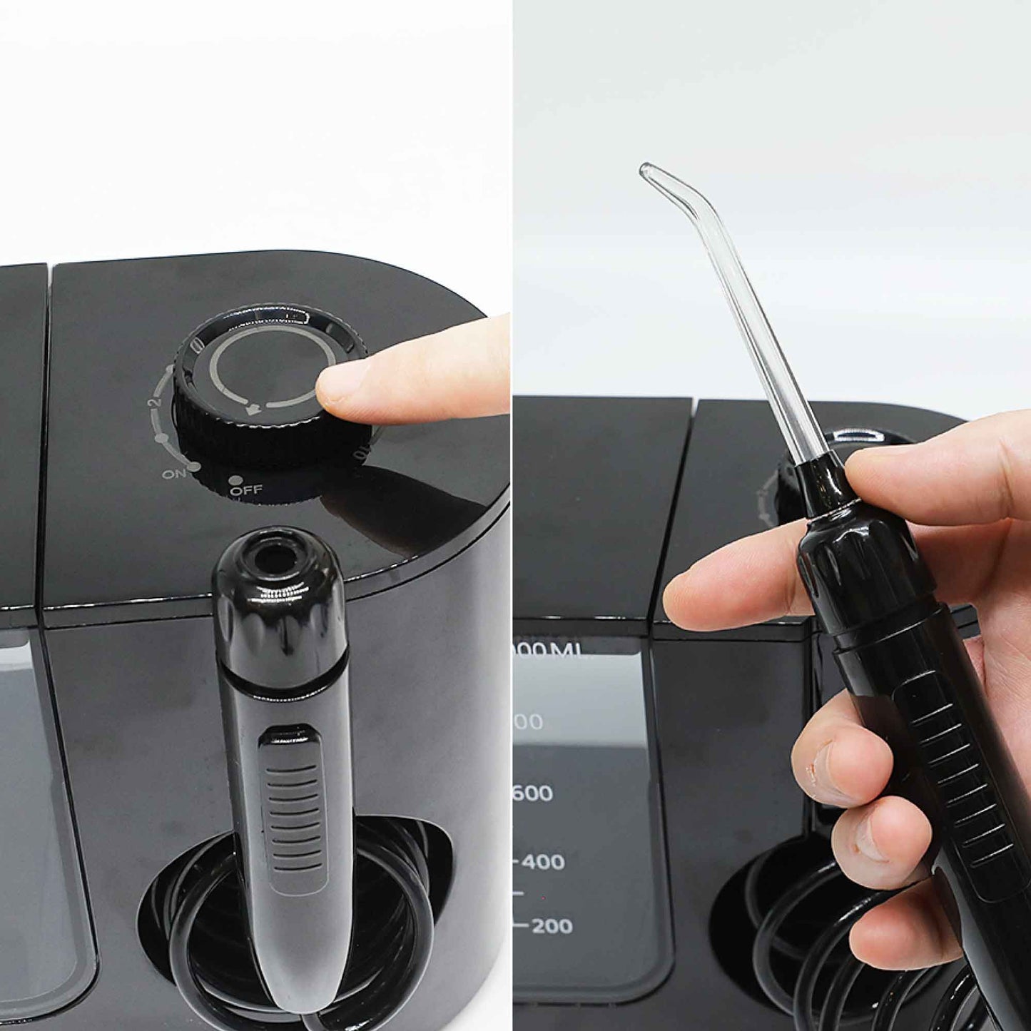 Orku 1000ml Water Flosser Electric Oral Irrigator - Adjustable Pressure Black