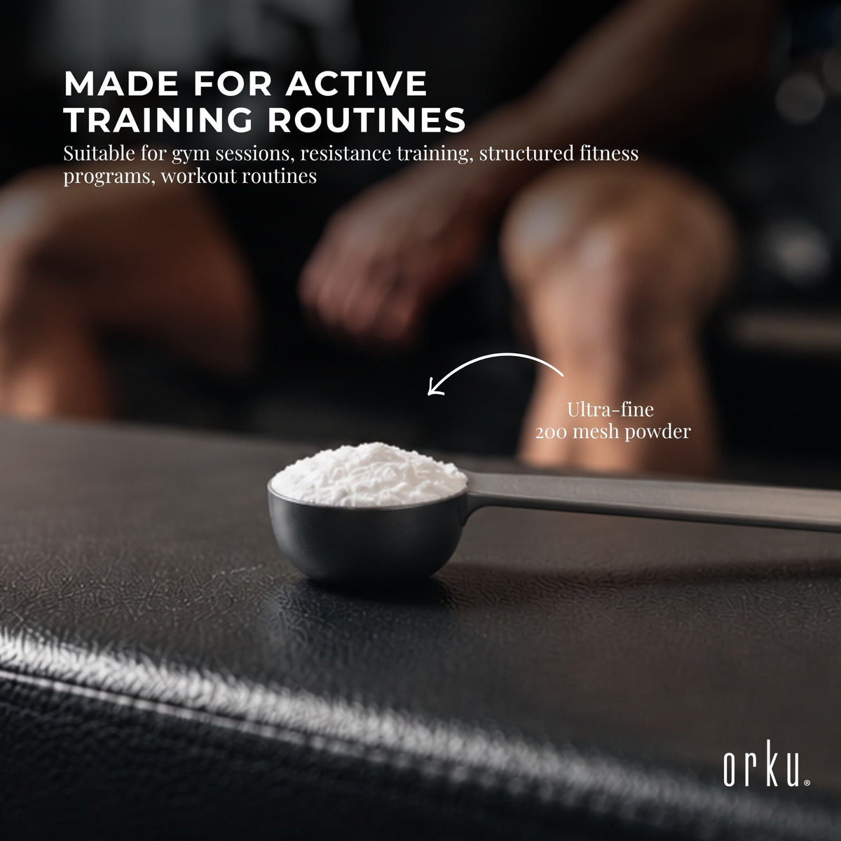 Orku 100g Creatine Monohydrate Powder 200 Mesh Micronised 99.9% Pure