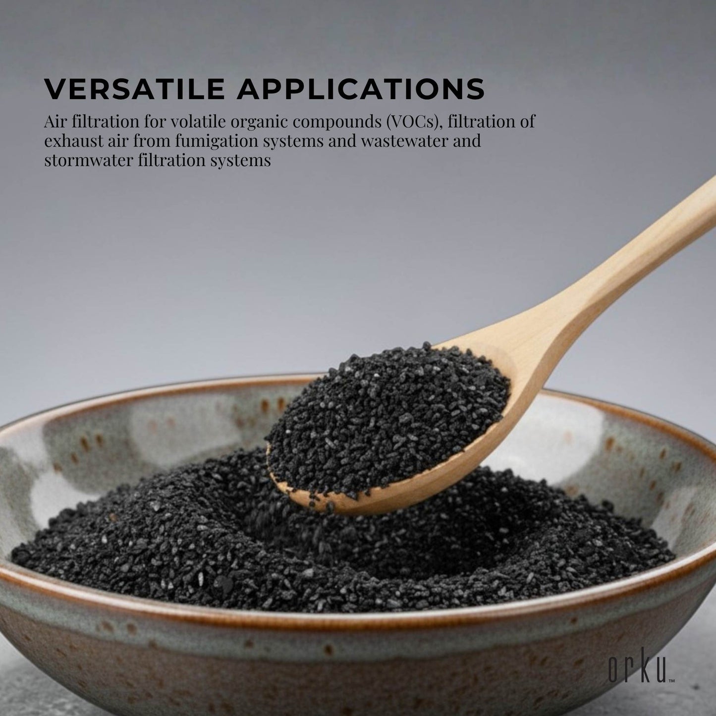 Orku 100g Granular Activated Carbon GAC Coconut Shell Charcoal Filtration Media