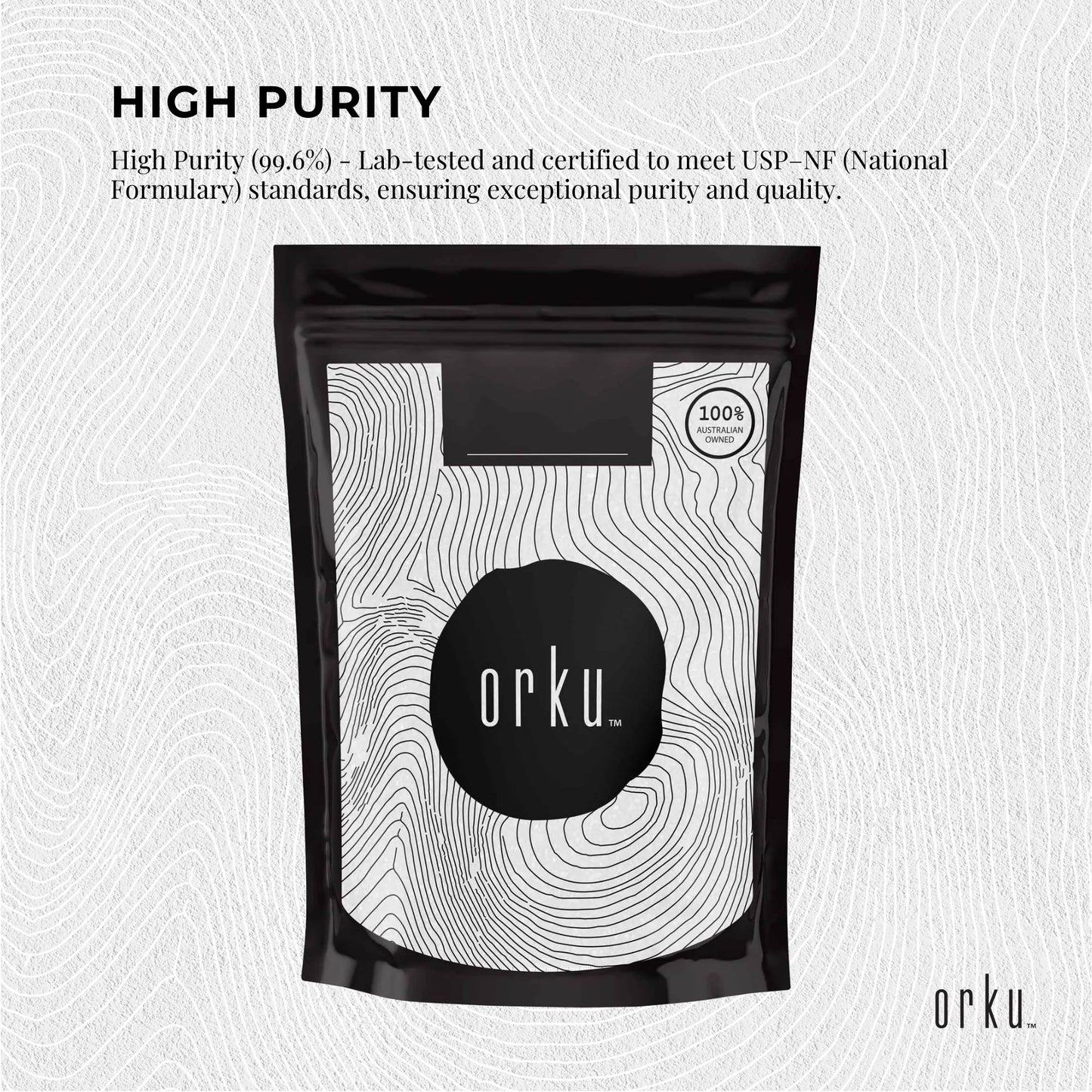 Orku 100g Myo Inositol Powder - USP Grade High Purity Unflavoured