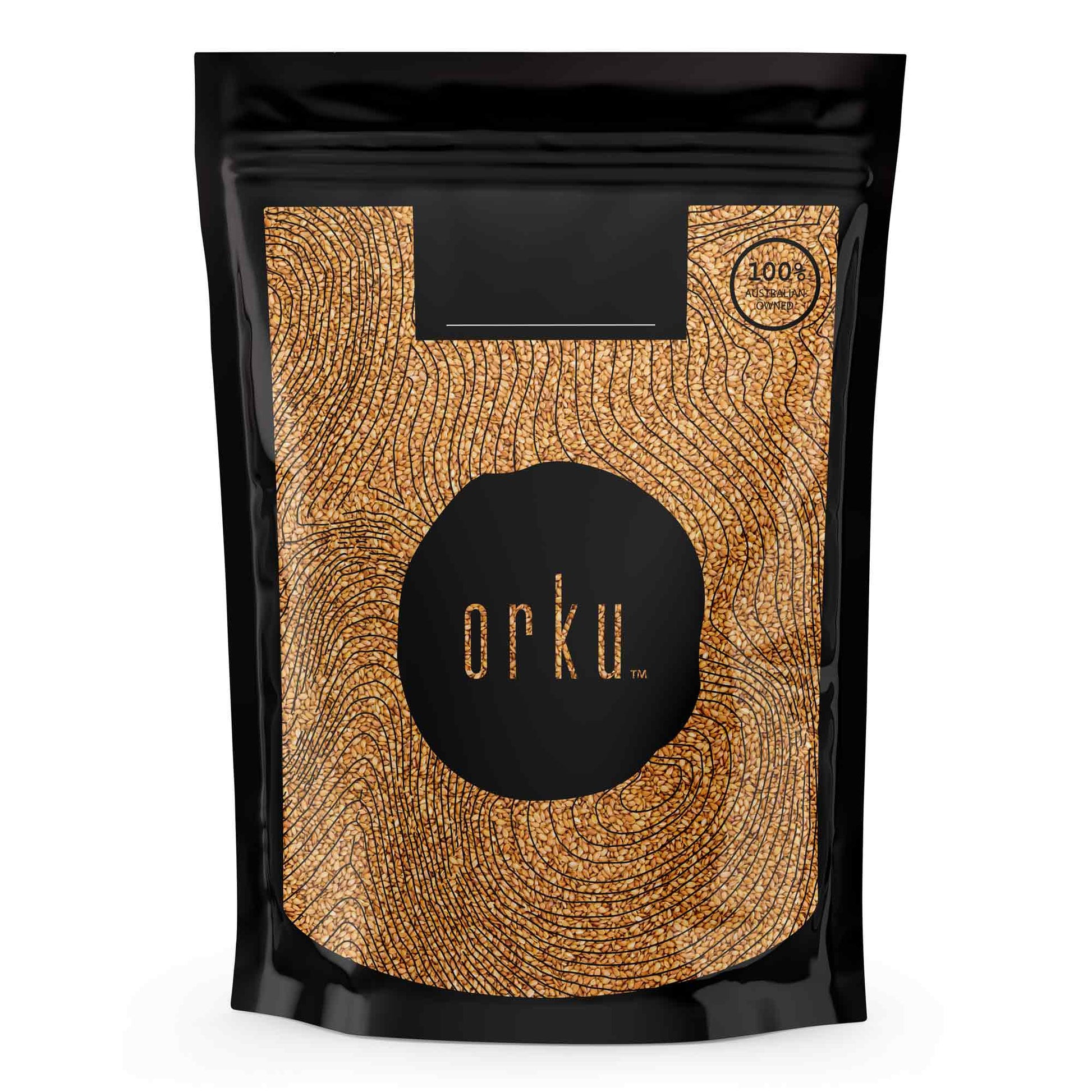 Orku 100g Organic Golden Linseed Flaxseed Whole Grain Non GMO