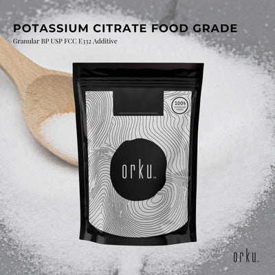 Orku 100g Potassium Citrate Food Grade - Granular BP USP FCC E332 Additive