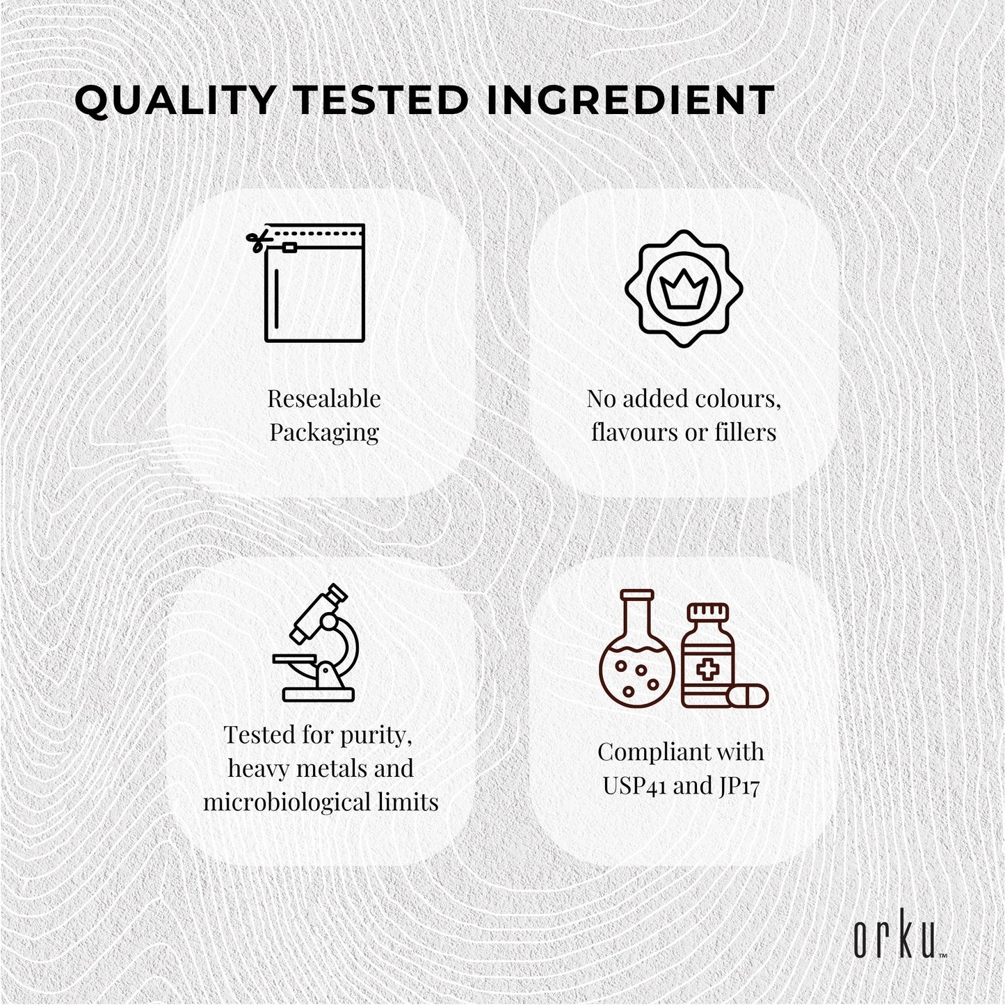 Orku 100g Taurine Powder - High Purity L-Taurine Amino Acid Ingredient
