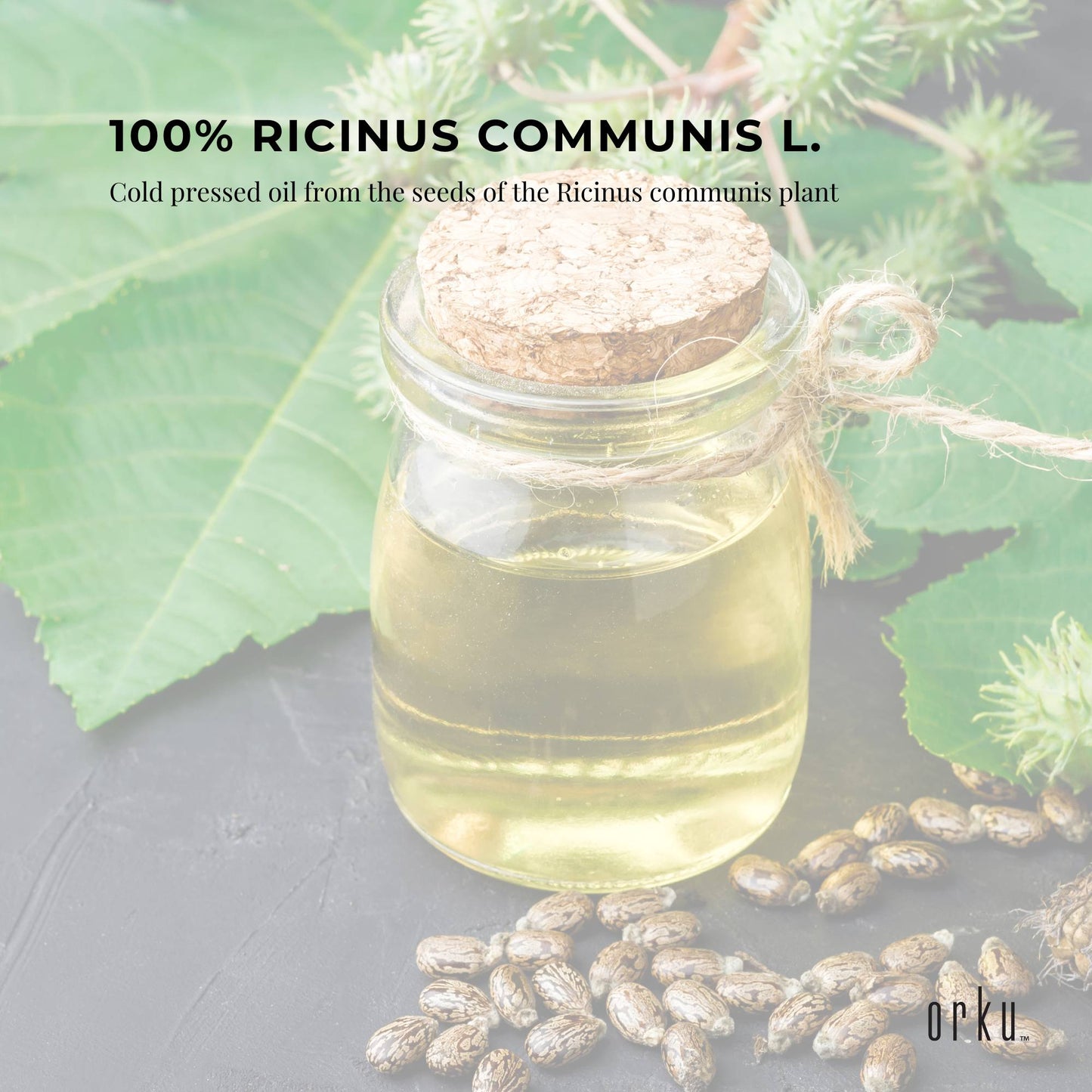 Orku 100ml Castor Oil Cold Pressed Virgin Hexane Free