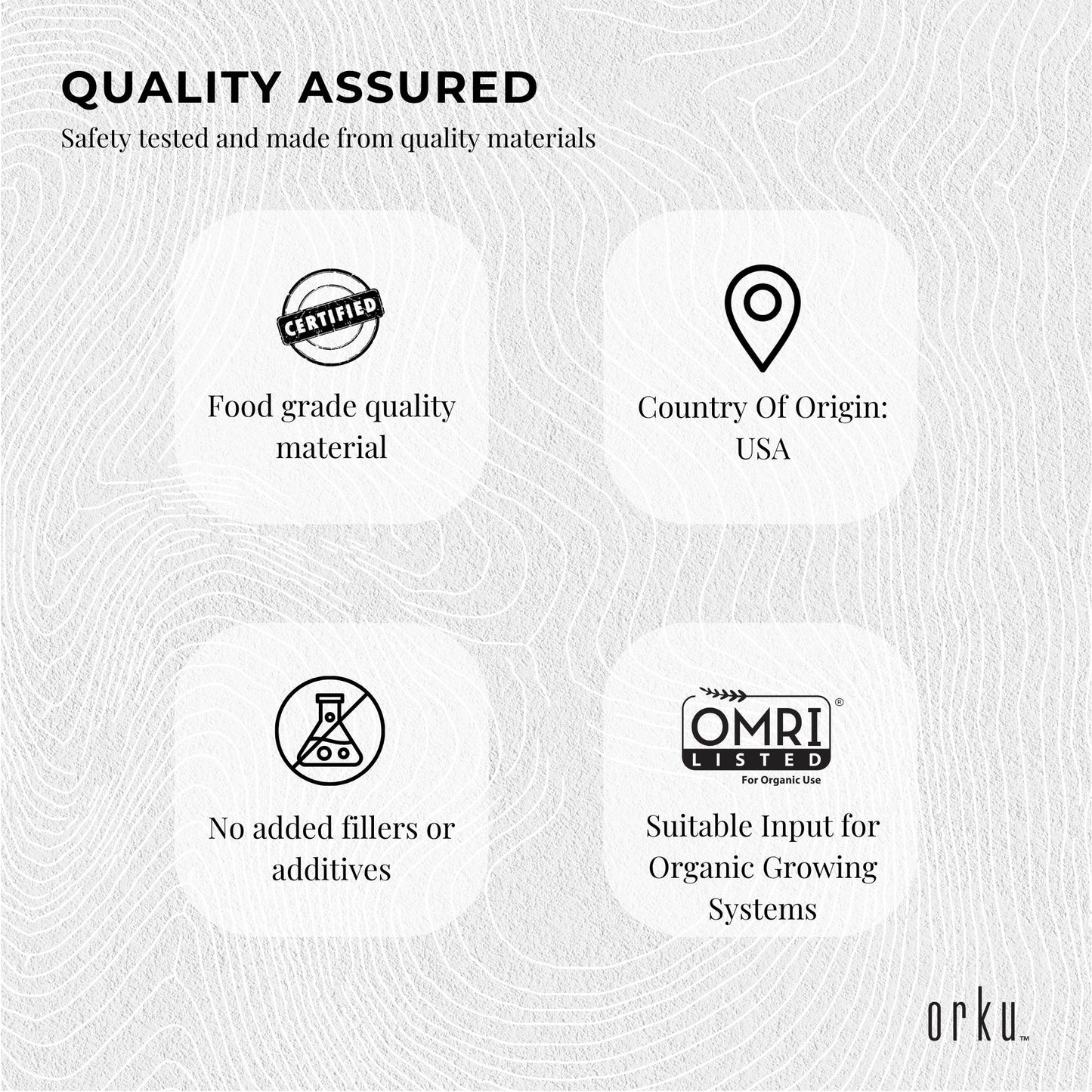 Orku 10Kg Fine Diatomaceous Earth - Food Grade FCC Fossil Shell Flour Powder