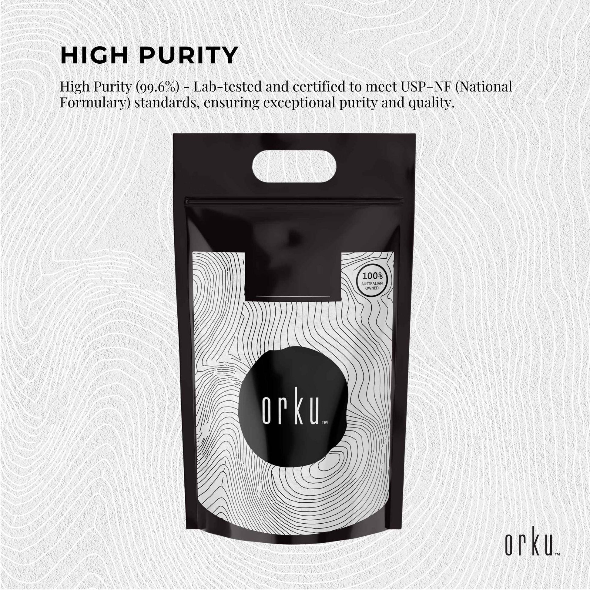 Orku 10Kg Myo Inositol Powder - USP Grade High Purity Unflavoured