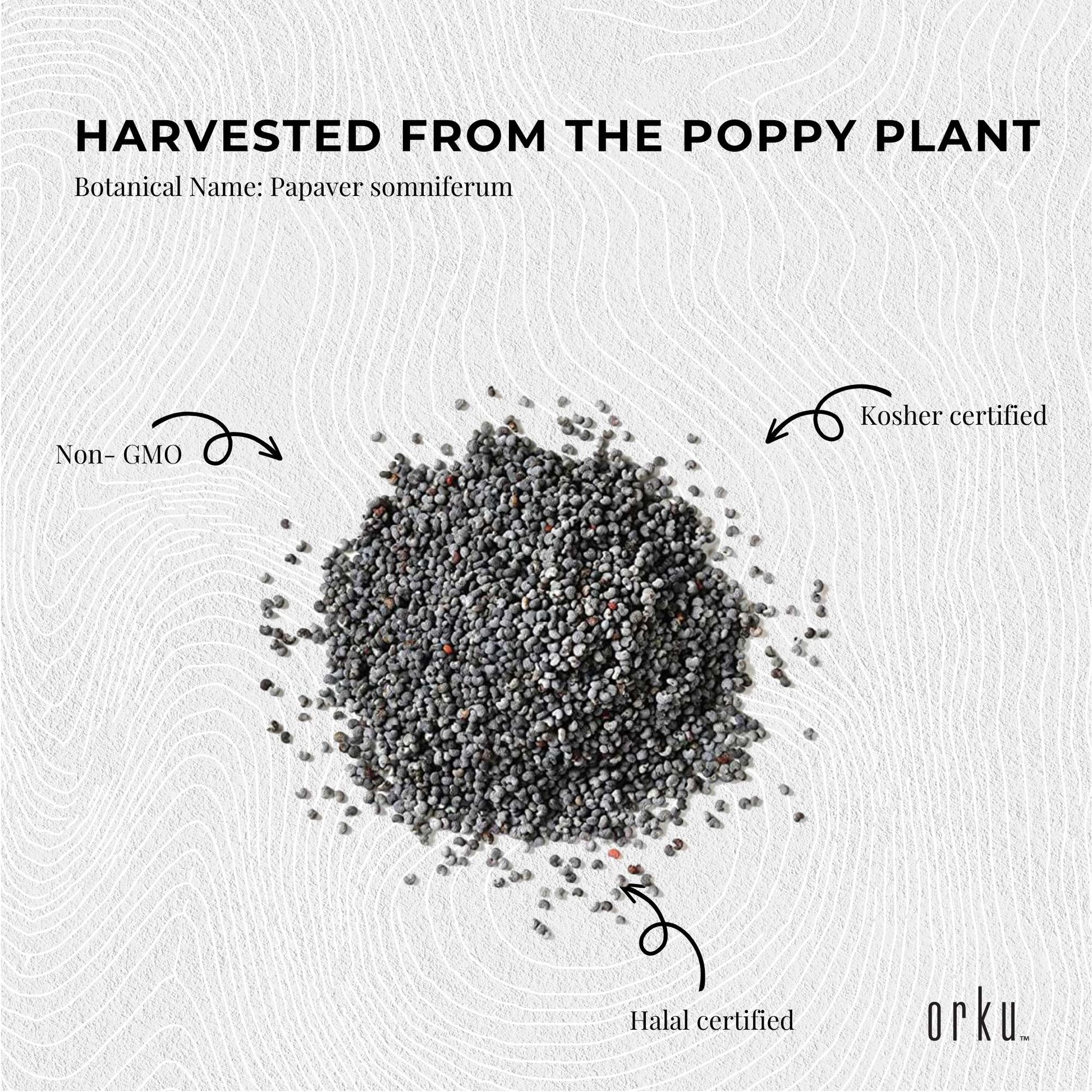 Orku 10Kg Poppy Seeds Unwashed Papaver Somniferum For Baking and Decorating