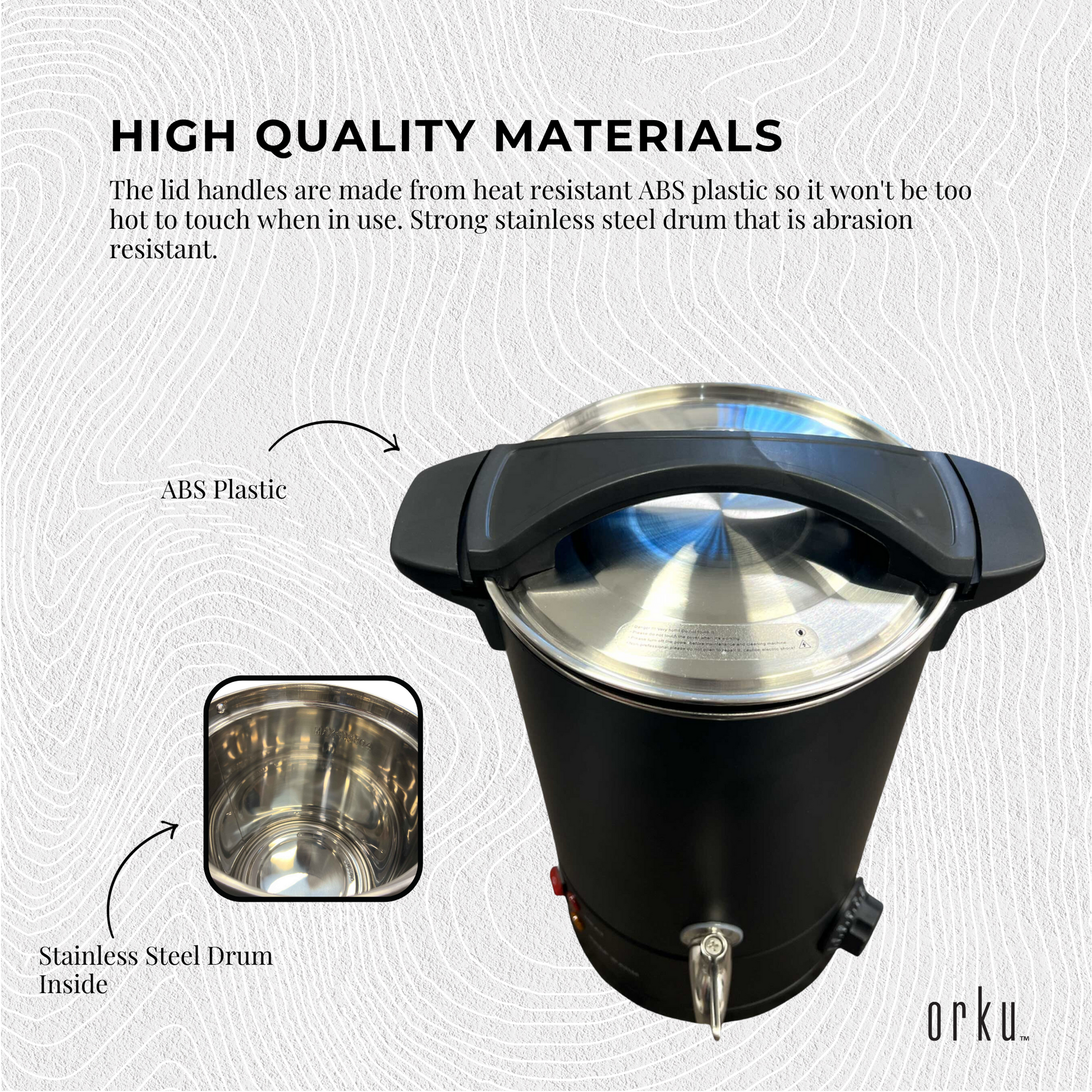 Orku 10L Electric Candle Wax Heater Melter With Tap for Candle Making Black