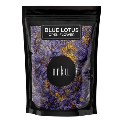 Orku 10g Blue Lotus Flowers - Dried Whole Open Lily Nymphaea Caerulea