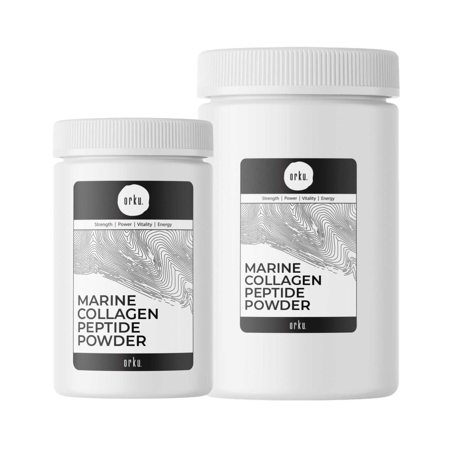 Orku 1Kg Marine Collagen Peptide Powder Jar - Type I Hydrolysed Protein