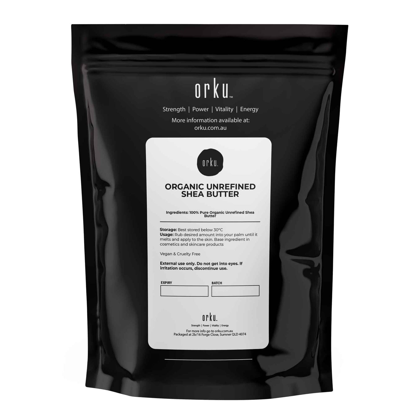 Orku 1Kg Organic Unrefined Shea Butter Raw African Karite Chunks