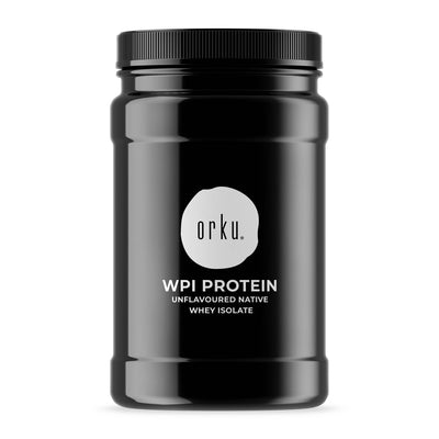 Orku 1Kg Whey Protein Isolate Powder WPI 90% Unflavoured Native Jar