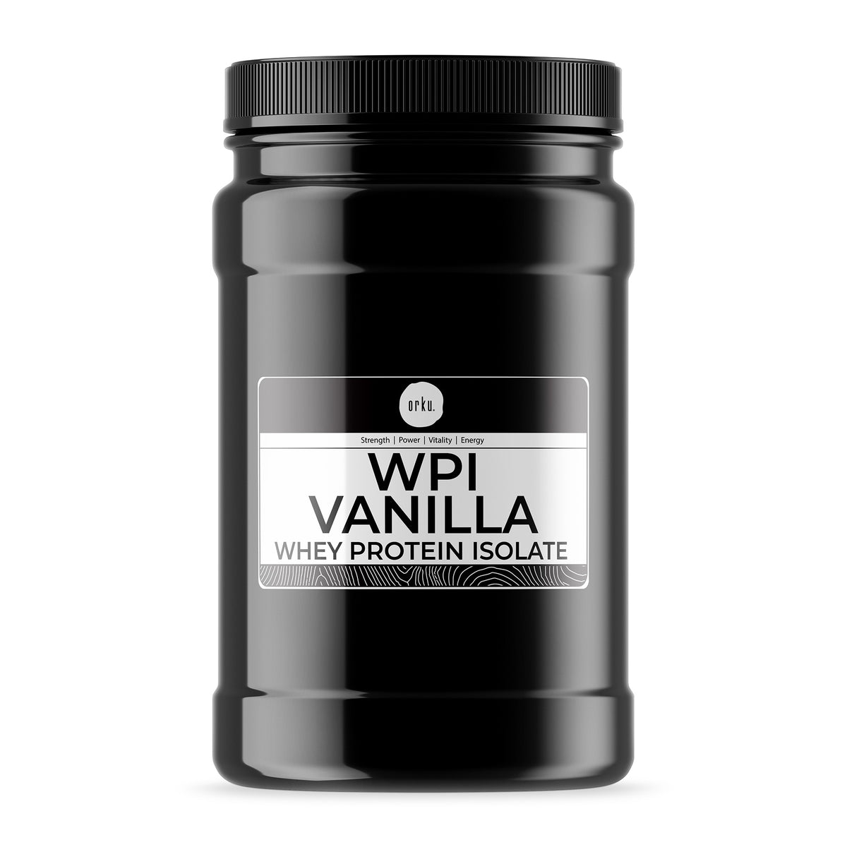 Orku 1Kg Whey Protein Isolate WPI Vanilla Powder Jar