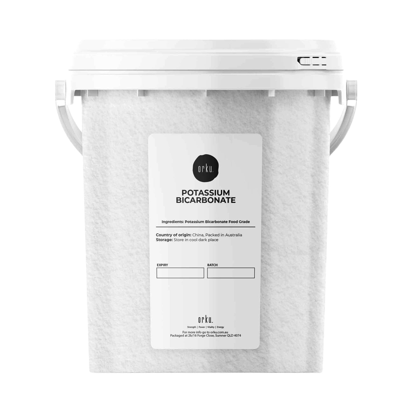 Orku 1.3Kg Potassium Bicarbonate Powder Tub Food Grade FCC for Brewing Baking