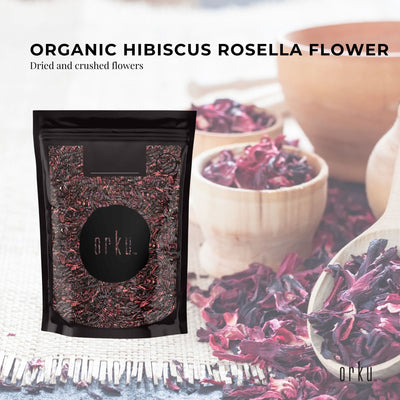 Orku 1kg Organic Hibiscus Rosella Flower Crushed Dried Herbal Tea