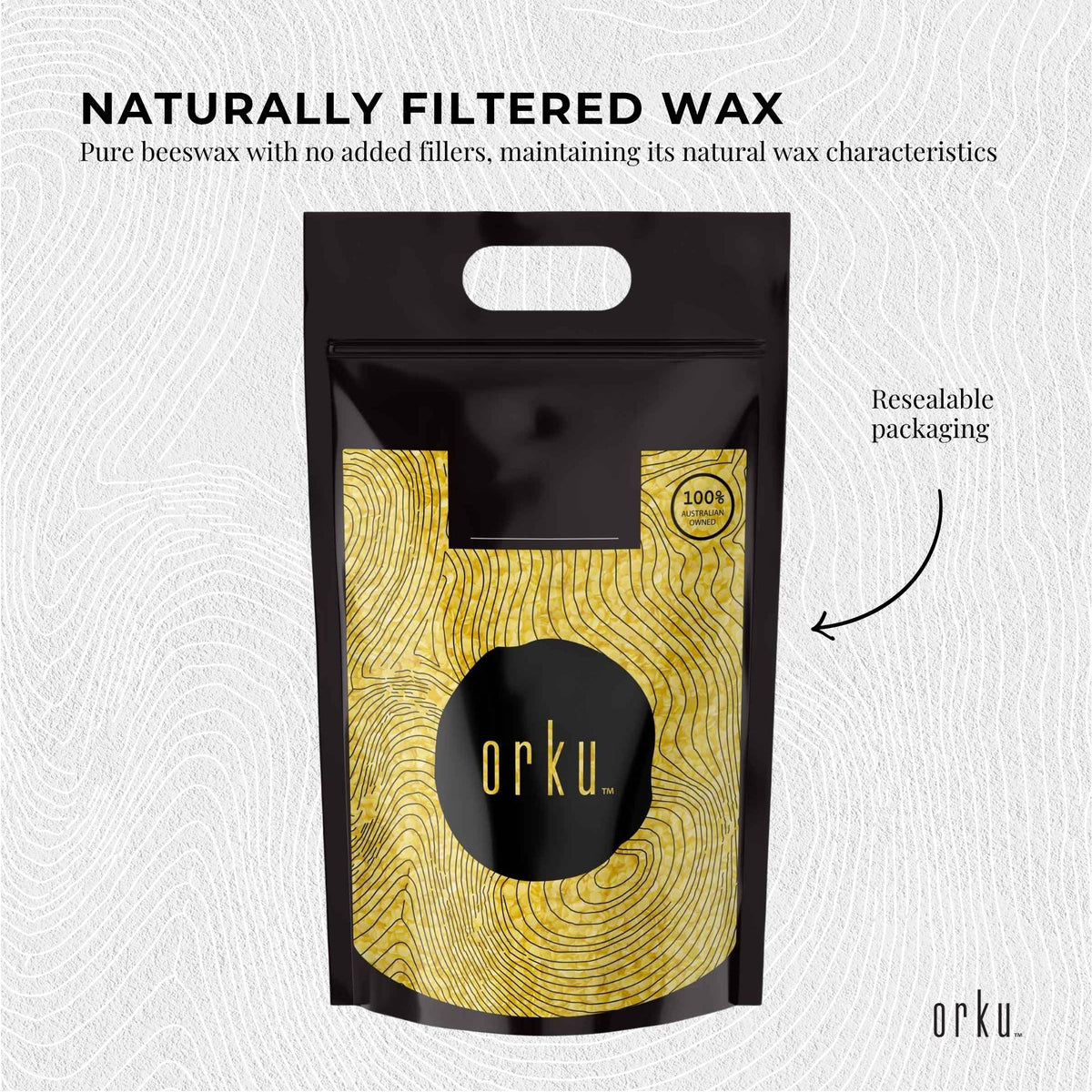 Orku 20Kg Organic Beeswax Pellets Yellow - Cosmetic Grade Bees Wax Pastilles Bulk