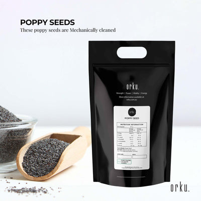 Orku 20Kg Poppy Seeds Unwashed Papaver Somniferum For Baking and Decorating