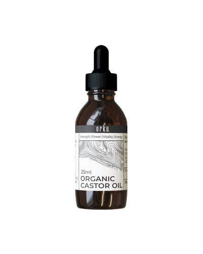 Orku 25ml Organic Castor Oil + Dropper - Hexane Free Cold Pressed